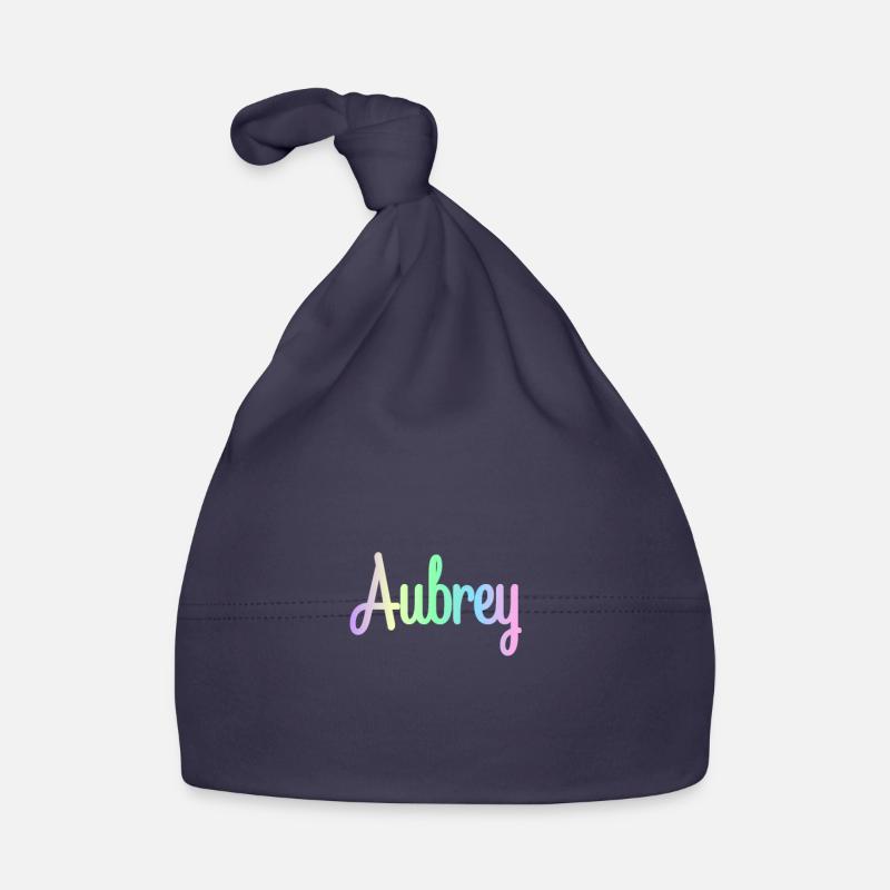 AUBREY Rainbow Minimalist Cursive Organic Baby Cap