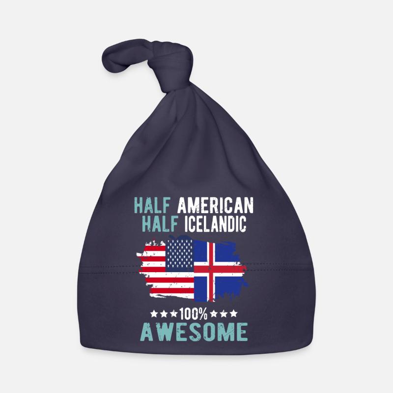 Halb Amerikaner Halb Isländer Baby Bio-Mütze