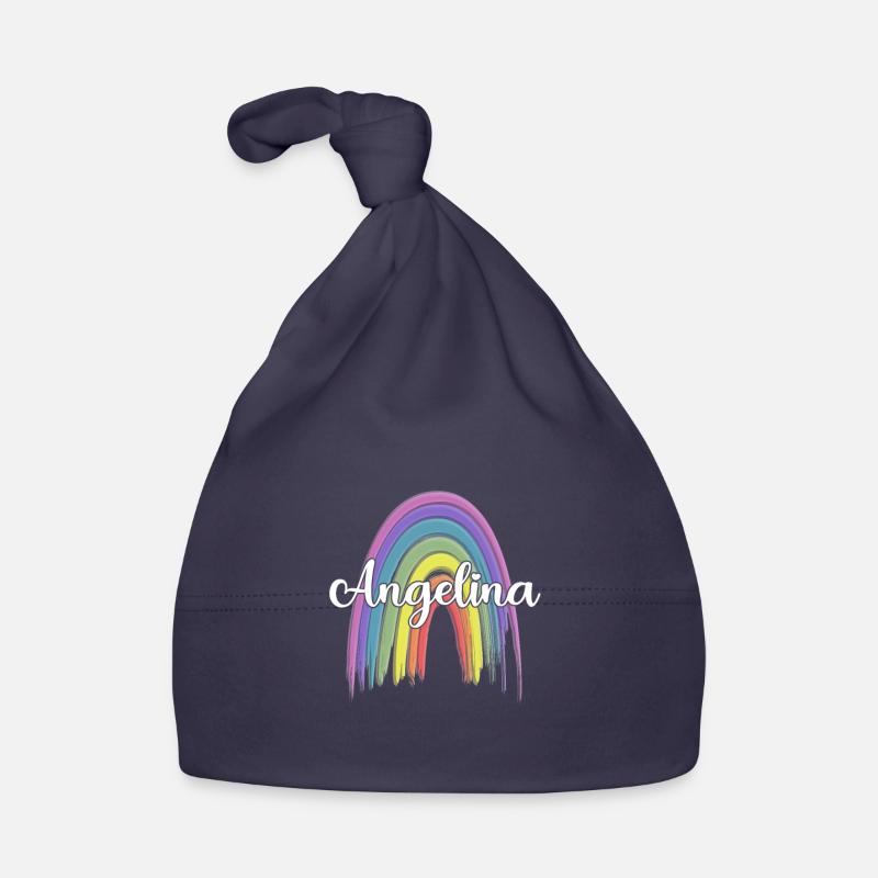 ADDISON Rainbow Cursive Baby Bio-Mütze