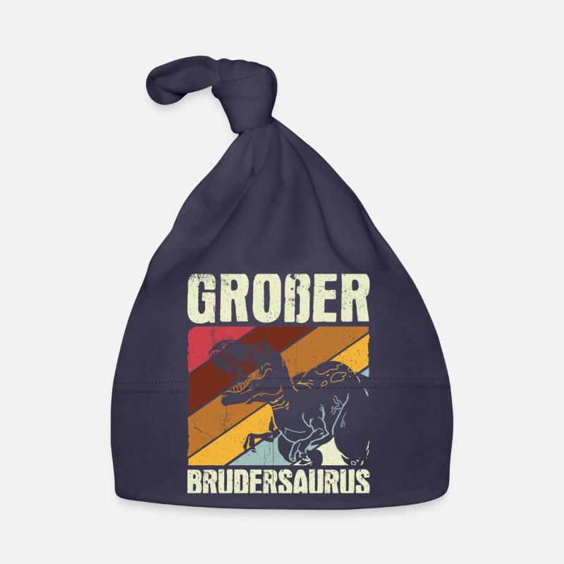 Großer Bruder Geschenk Brudersaurus T-Rex Dino Baby Bio-Mütze