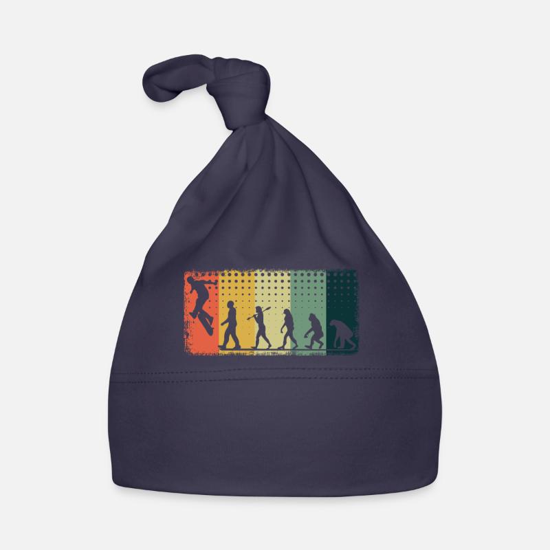 Vintage Skating Board Skate Evolution Skateboard Baby Bio-Mütze