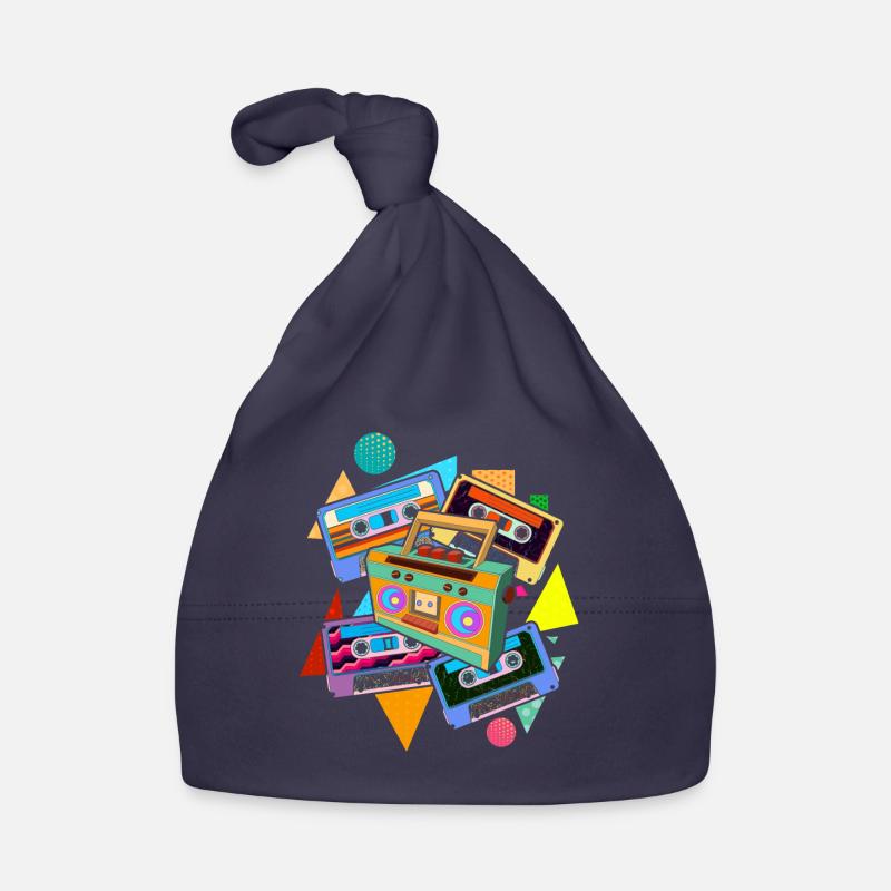Retro Gift 80s Theme Party Cassette Bonnet bio Bébé