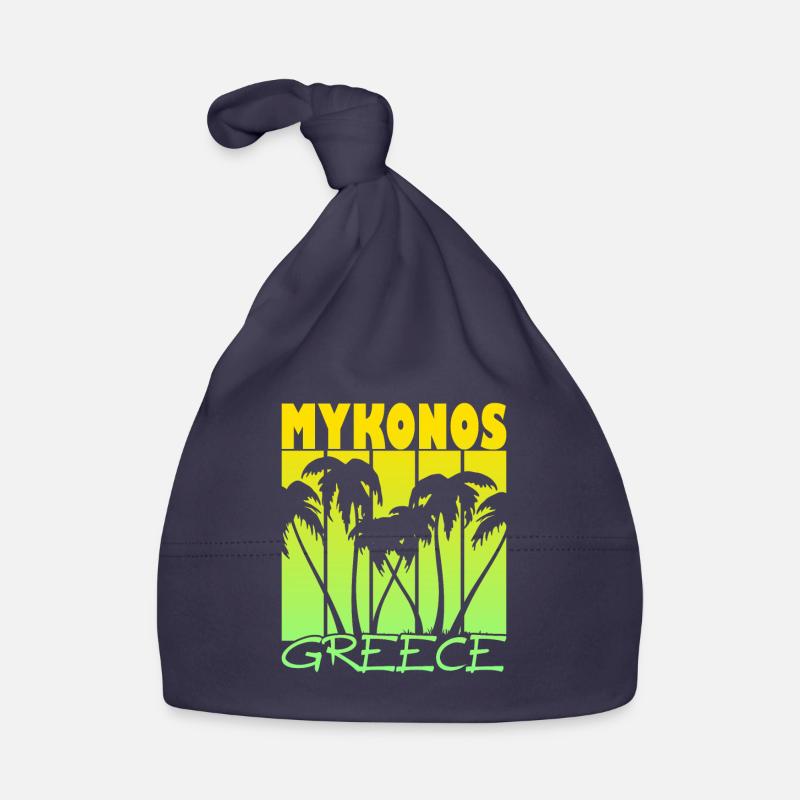 Mykonos Grèce Coucher de soleil Bonnet bio Bébé