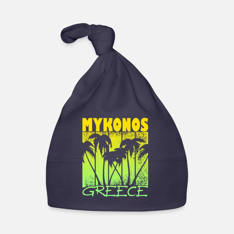Mykonos Grèce Coucher de soleil Bonnet bio Bébé