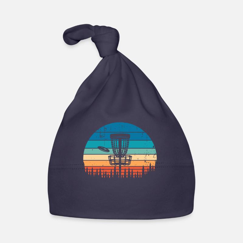 Vintage Disc Golf Retro Distressed Sunset Bonnet bio Bébé