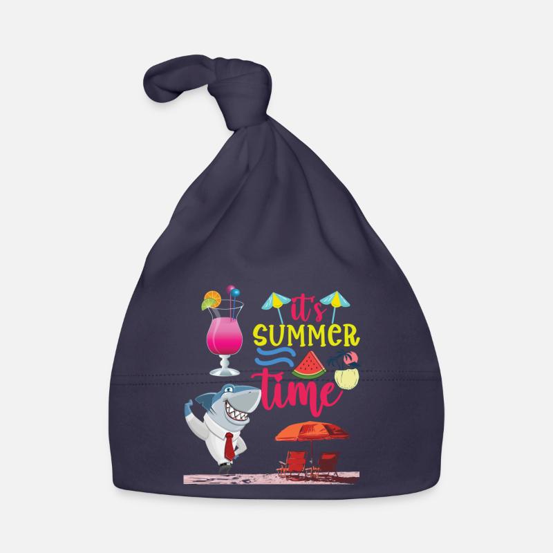 It's Summer Time - Bonnet bio Bébé - marine