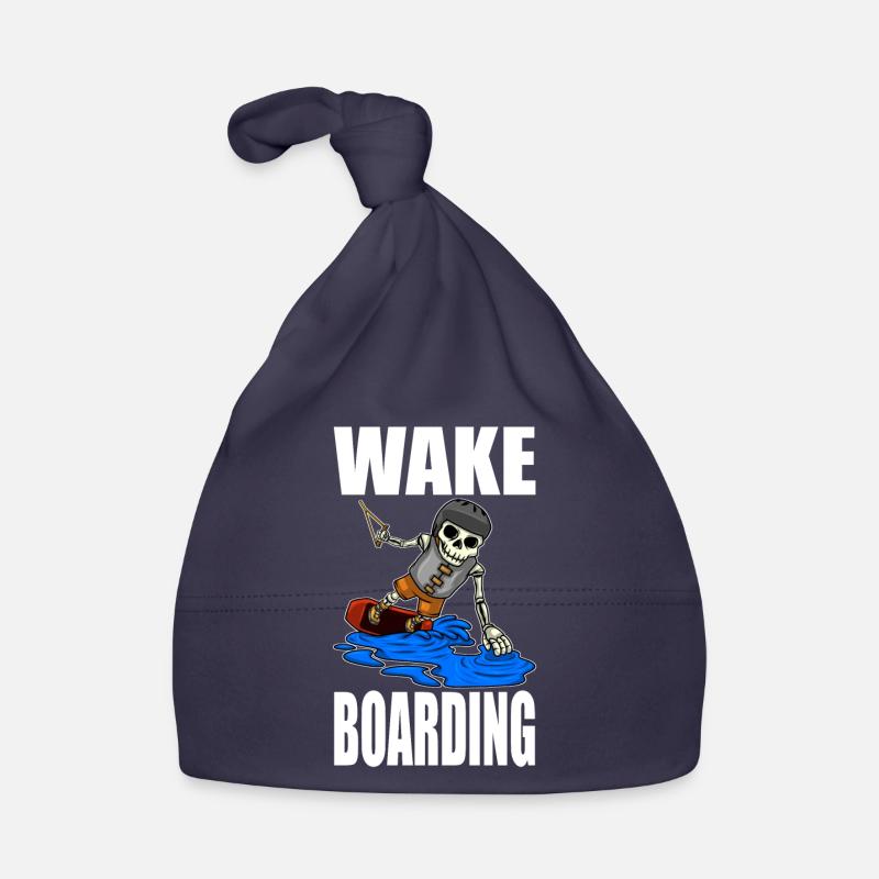 Wakeboarder Skeleton sur le wakeboard Bonnet bio Bébé