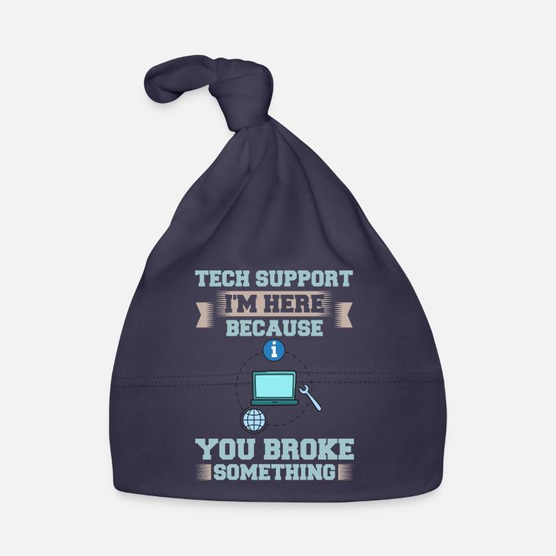 Tech Support IT Technical Assistance Helpdesk Organic Baby Cap