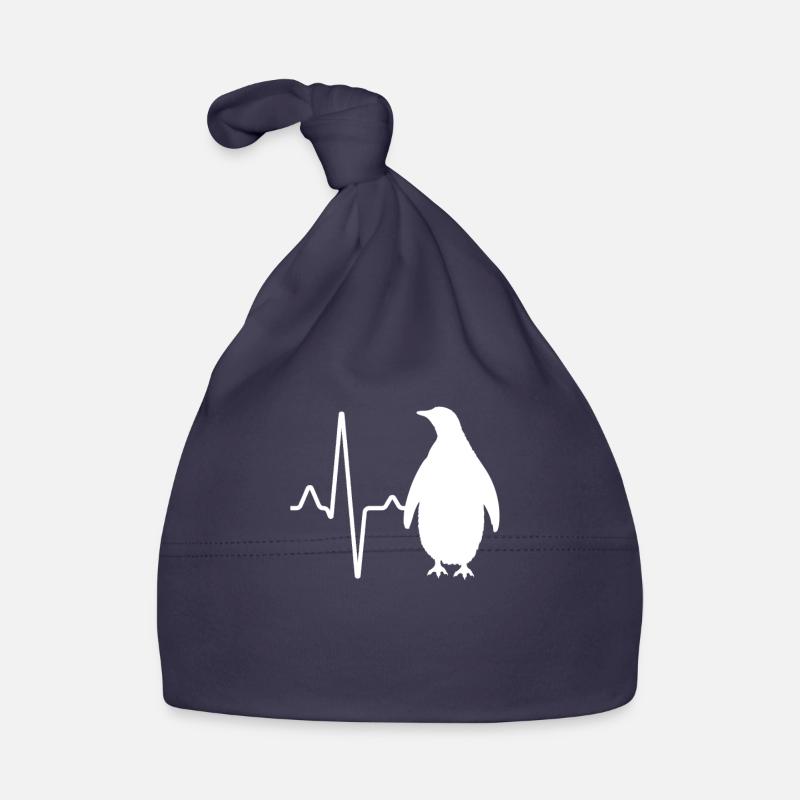 Penguin Heartbeat Organic Baby Cap