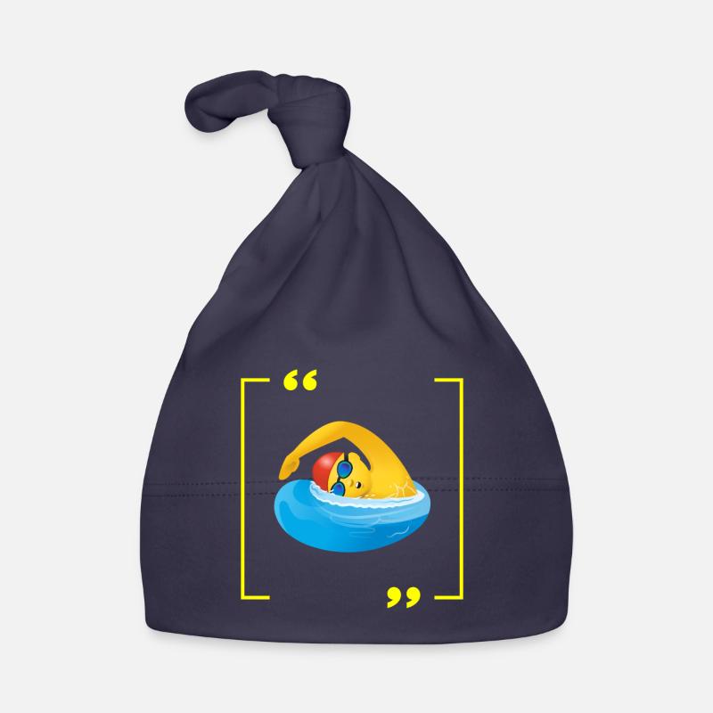 Natation humour - Bonnet bio Bébé - marine