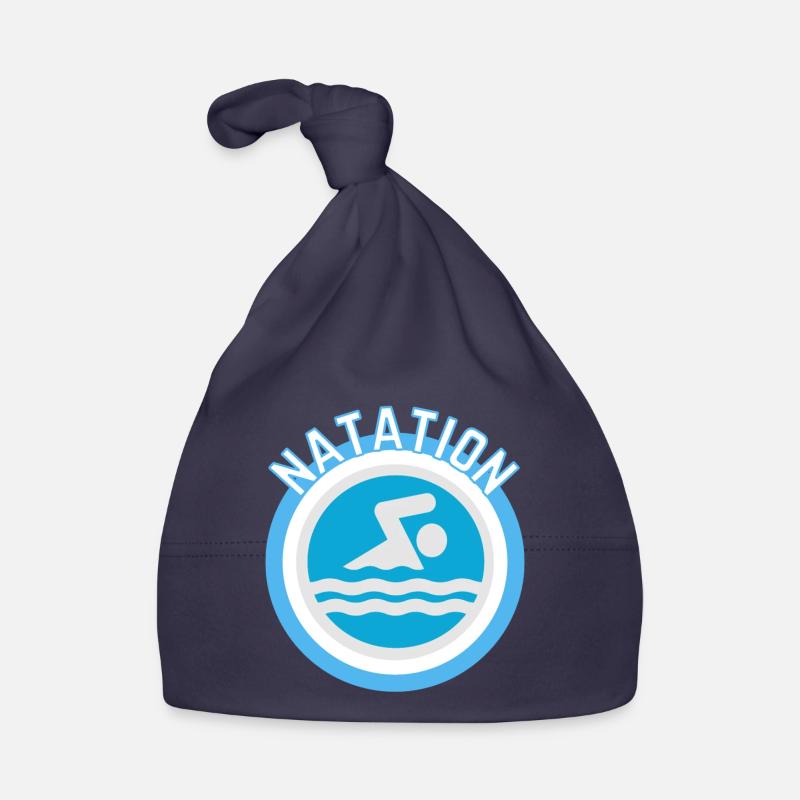 natation piscine - Bonnet bio Bébé - marine