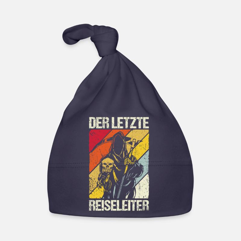 Sensenmann Reiseleiter Der Tod Skelett Fun Spruch Baby Bio-Mütze