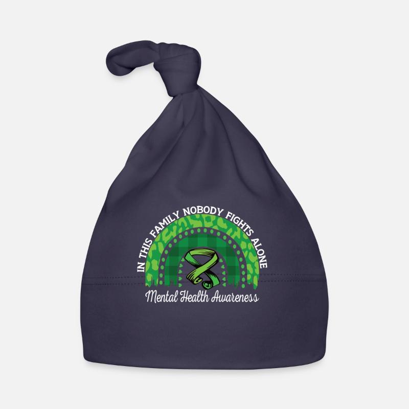 Sensibilisation à la santé mentale Rainbow Green Bonnet bio Bébé