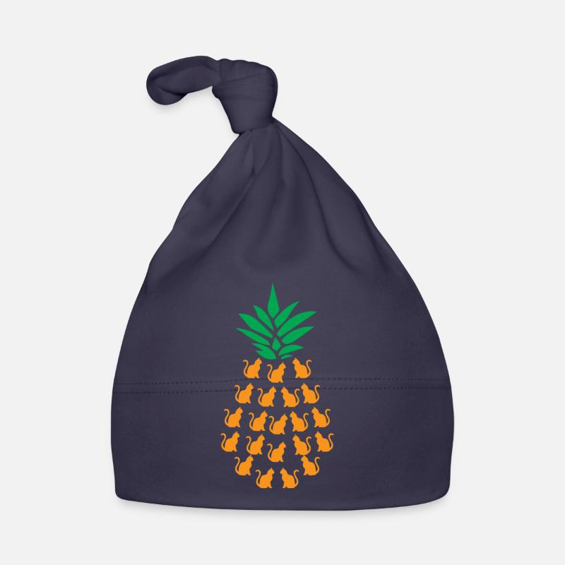 Pineapple Cats Organic Baby Cap