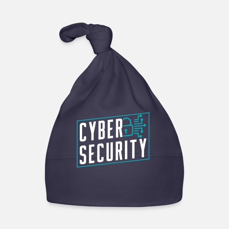 Cybersecurity Hack Hacking Hacker IT Security - Organic Baby Cap - navy