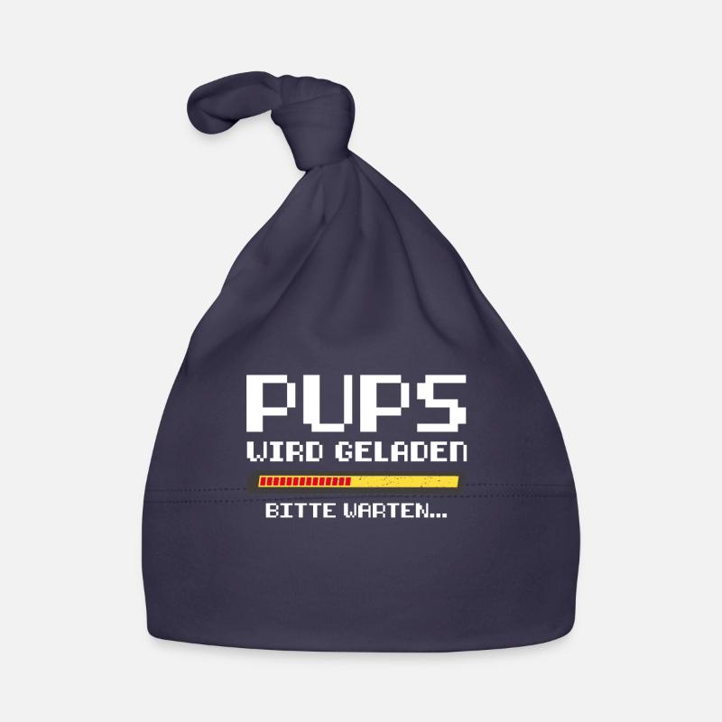 Retro Pups Wird Geladen Gamer Zocker Gaming Spruch Baby Bio-Mütze