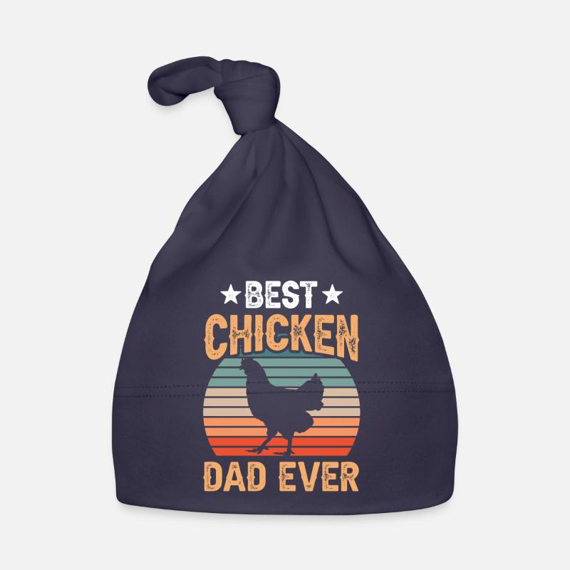 Der Beste Hühner Dad Aller Zeiten Huhn Papi Papa Baby Bio-Mütze