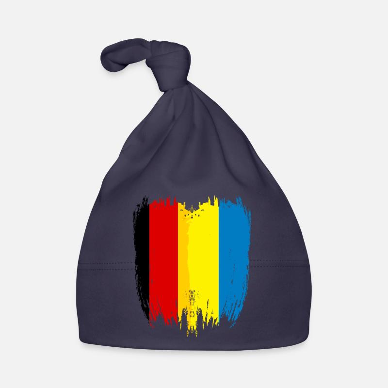 Germany Flag Ukraine Organic Baby Cap