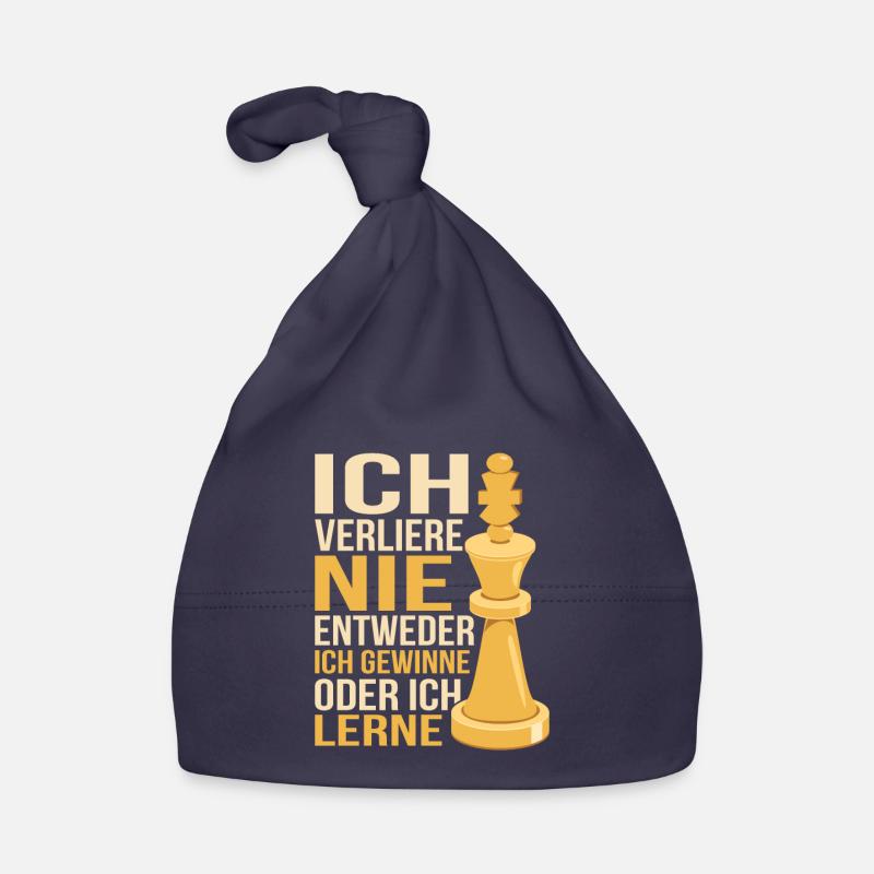 Ich verliere nie. Entweder ich gewinne oder ich le - Baby Bio-Mütze - Navy