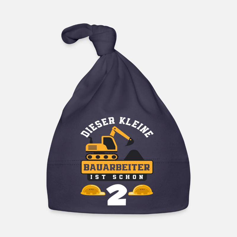 Construction Worker 2nd Birthday Excavator Boys Gift Organic Baby Cap
