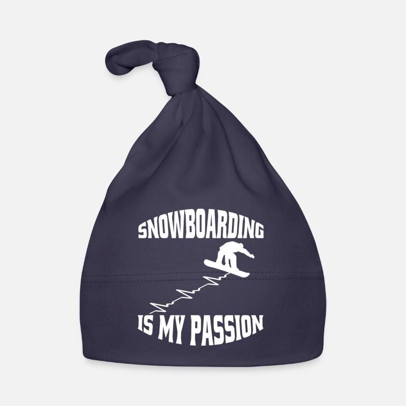 Snowboard Spruch Wintersport Snowboardfahrer Baby Bio-Mütze