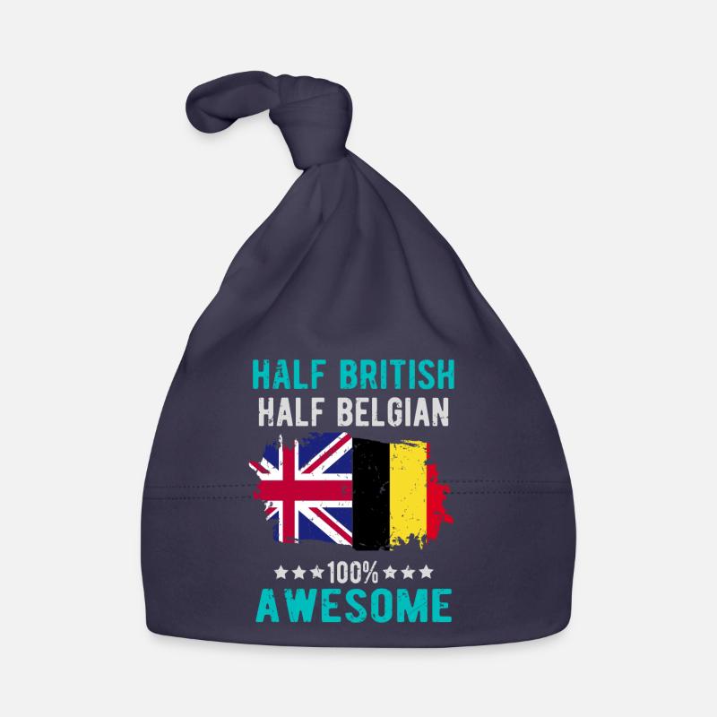 Half British Half Belgian Organic Baby Cap