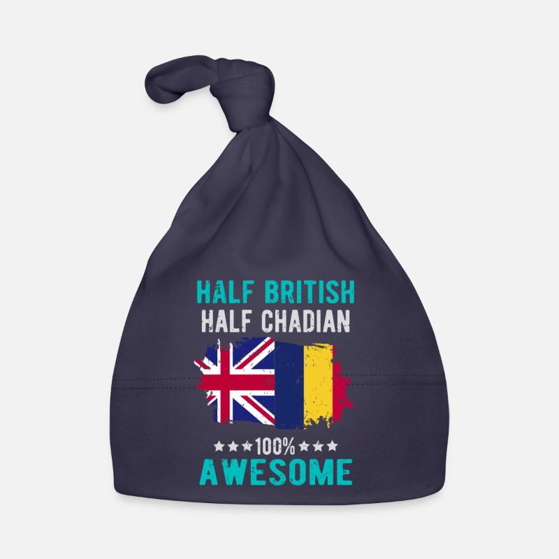 Half British Half Chader Organic Baby Cap