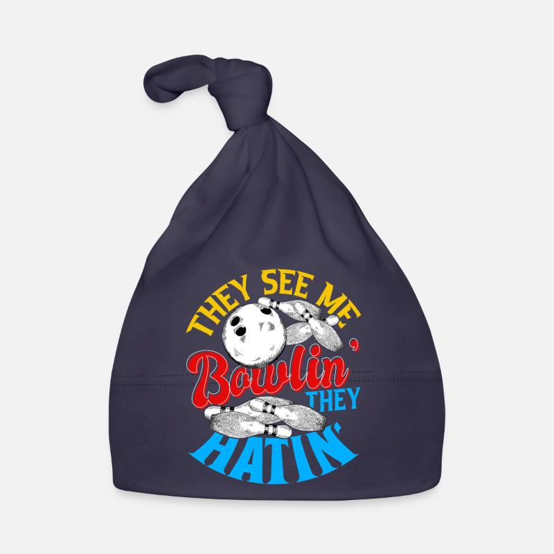 They see me Bowlin they Hatin Bowling Gift Organic Baby Cap