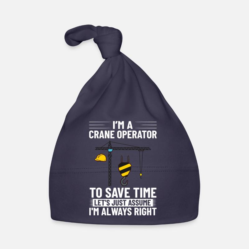 Crane Operator Construction Worker Crane Tower Training Organic Baby Cap