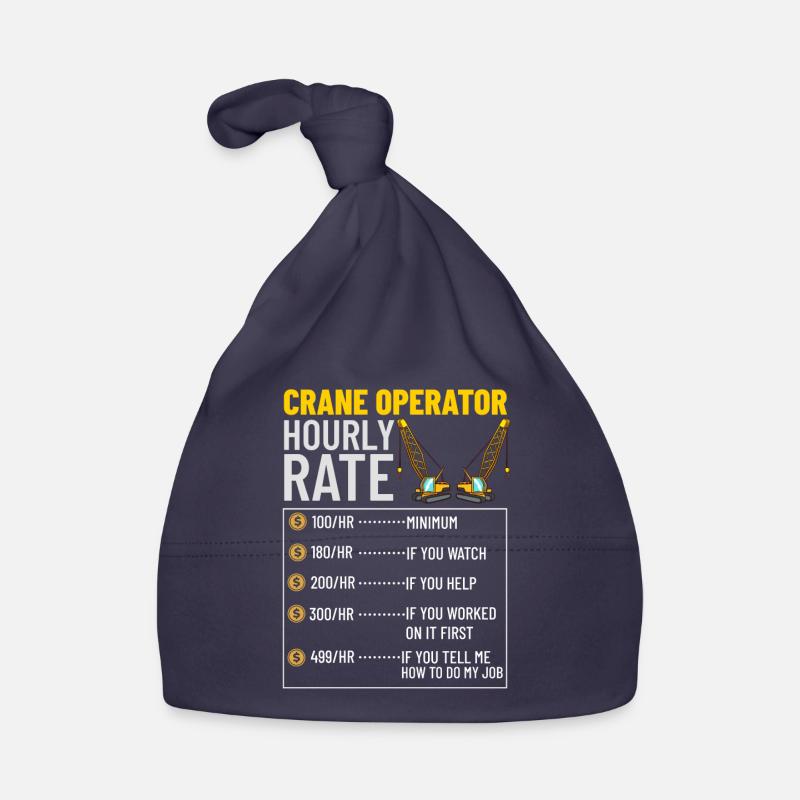 Crane Operator Construction Worker Crane Tower Training Organic Baby Cap