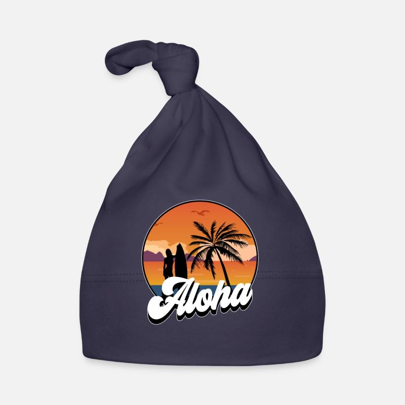 Surfing Surf Surfer Aloha Organic Baby Cap