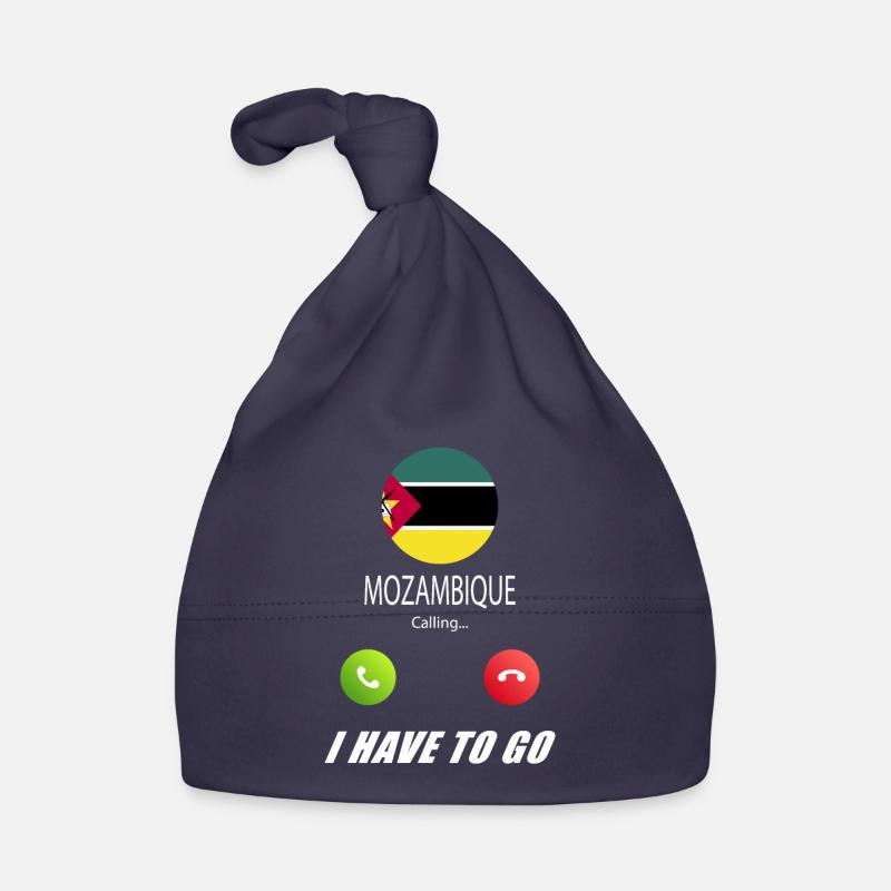 Mosambik ruft an Lusiger Flaggen Spruch Baby Bio-Mütze