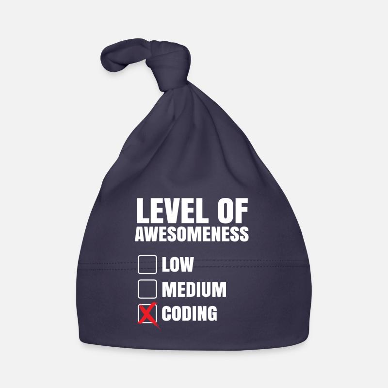 Level Of Awesomeness Low Medium Coding Programming Baby Bio-Mütze