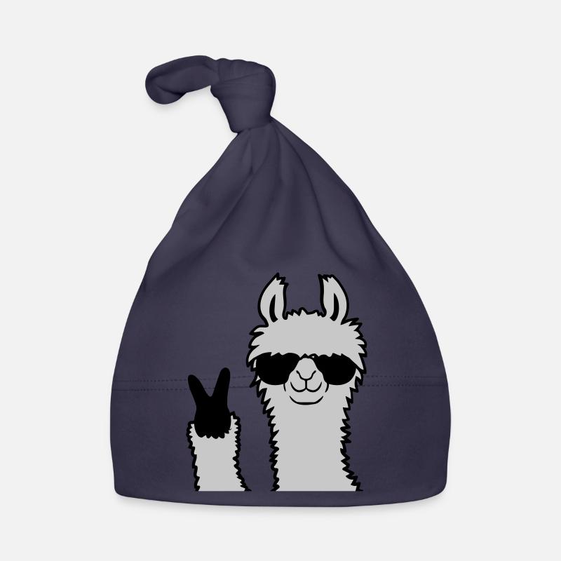 Cool Lama No Drama Llama Peace Lunettes de soleil Bonnet bio Bébé