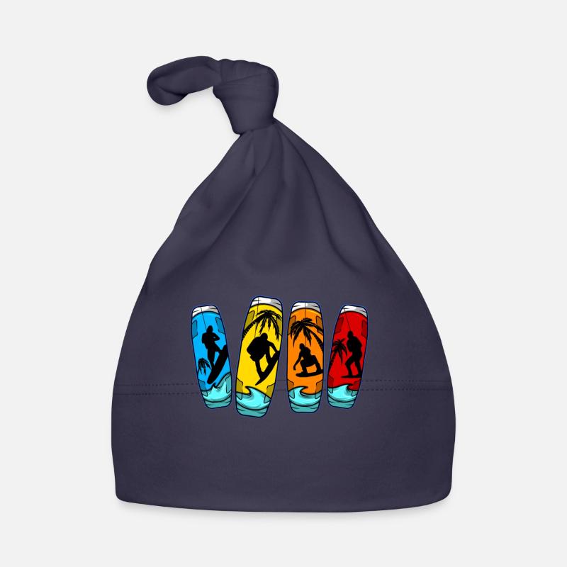 Wakeboarding Wakeboards Wakeboarder Wakeboard - Bonnet bio Bébé - marine