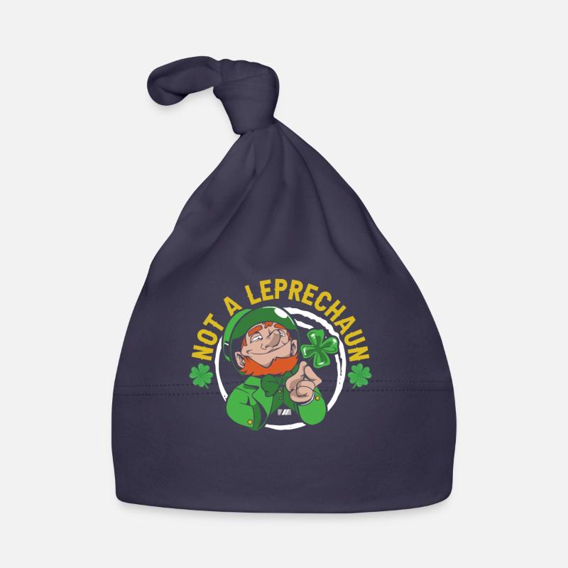 Pas de leprechaun Irlandais St Patrick Leprechaun Irlandais - Bonnet bio Bébé - marine