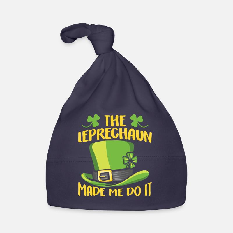 The leprechaun forced me to do so Ire Leprechaun Organic Baby Cap