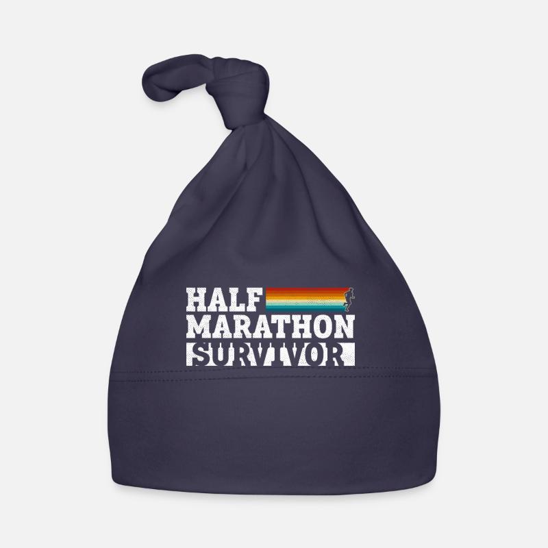 Survivant du semi-marathon - Coureur de semi-marathon - Bonnet bio Bébé - marine