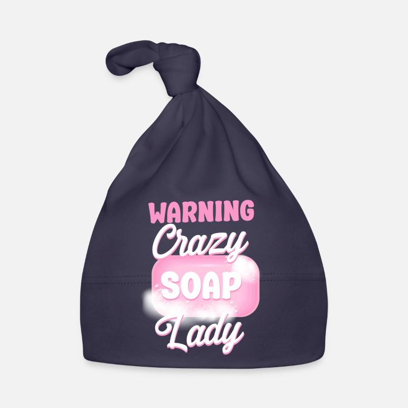 Soap Making Crafting Warning Crazy Baby Bio-Mütze
