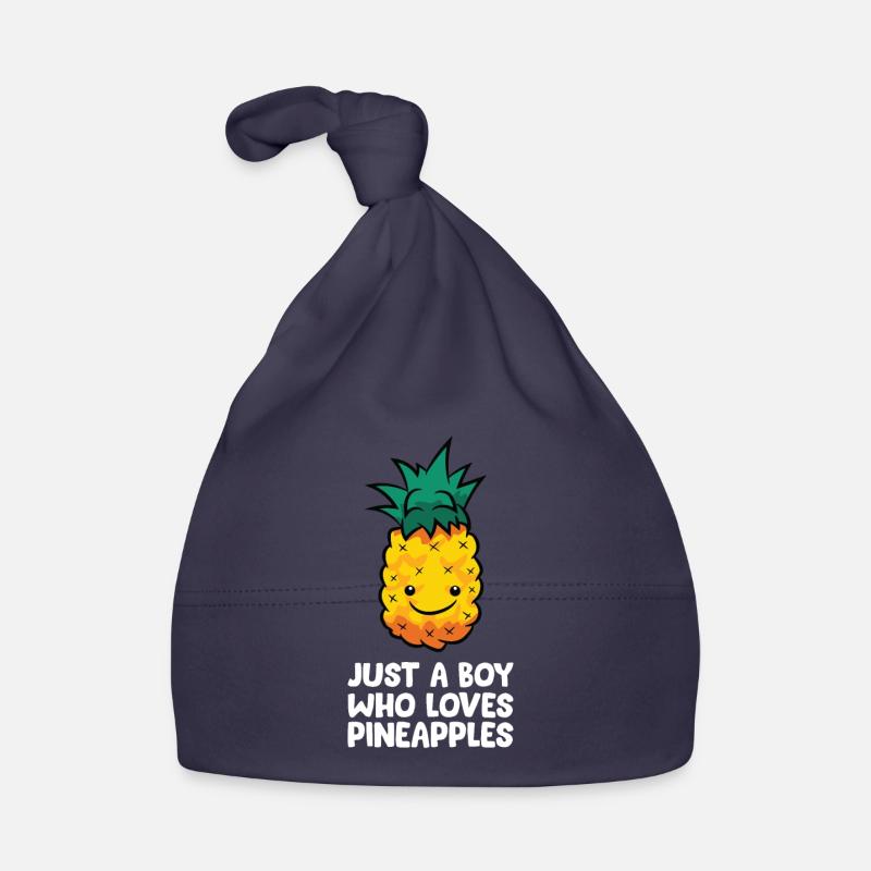 Nur ein Junge, der Ananas liebt Baby Bio-Mütze