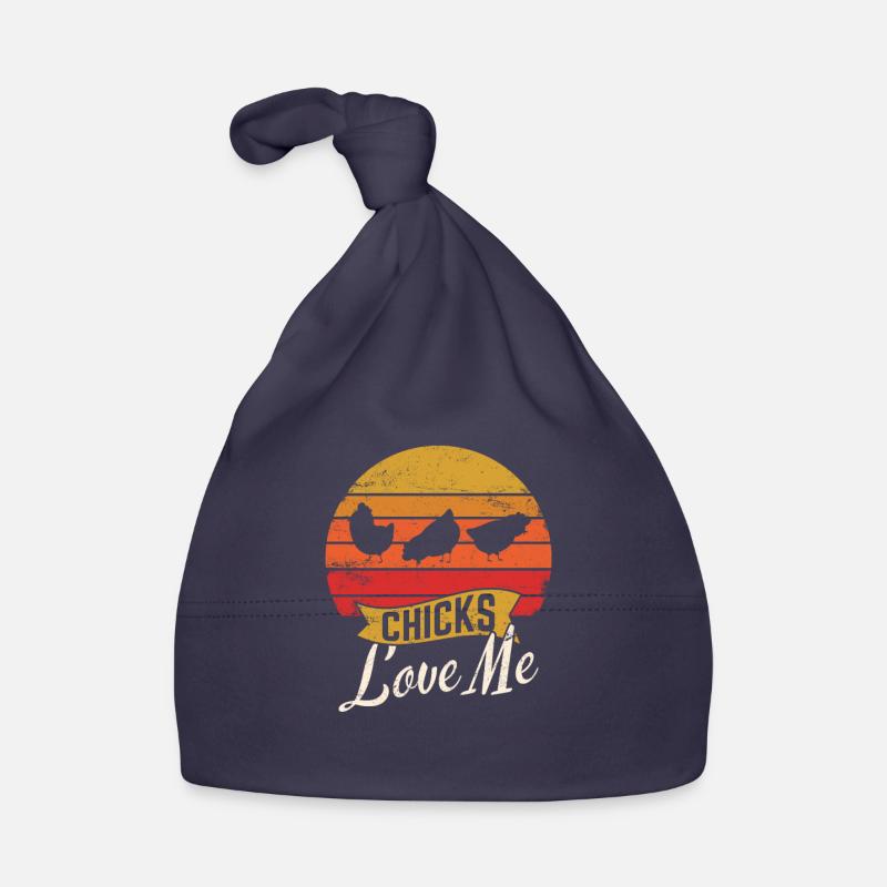 Les poussins m’aiment Le poulet aime l’élevage de poulets Bonnet bio Bébé