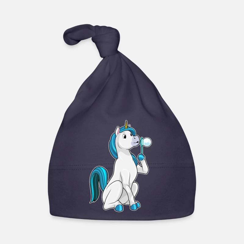 Unicorn Soap Bubbles Organic Baby Cap