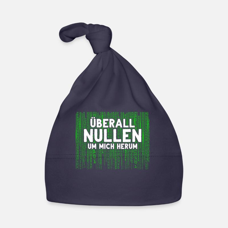 Überall Nullen Um Mich Herum Nerd Programmierer Baby Bio-Mütze