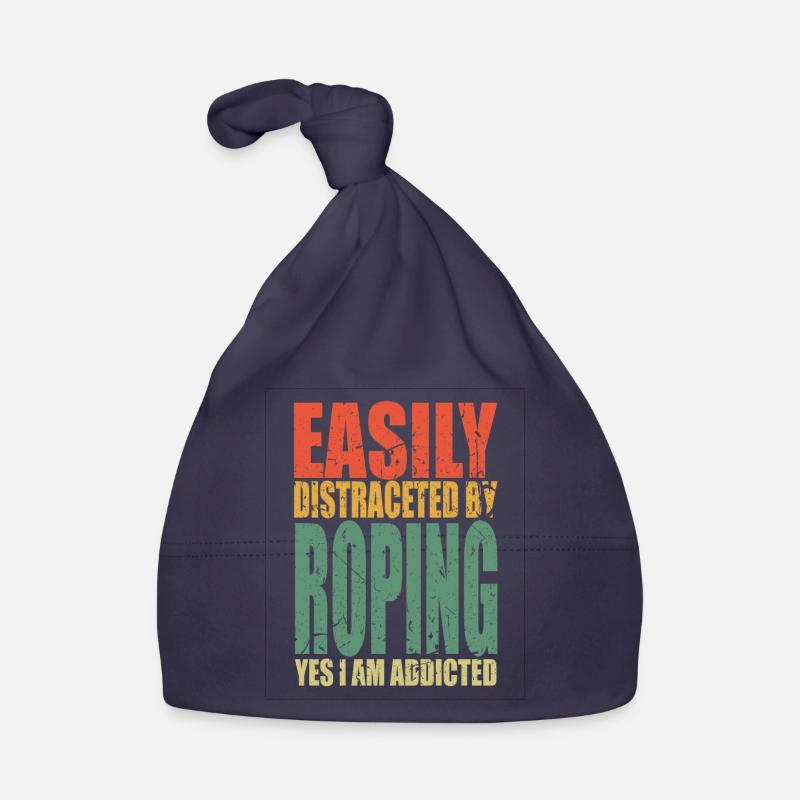 Roping saying funny Organic Baby Cap