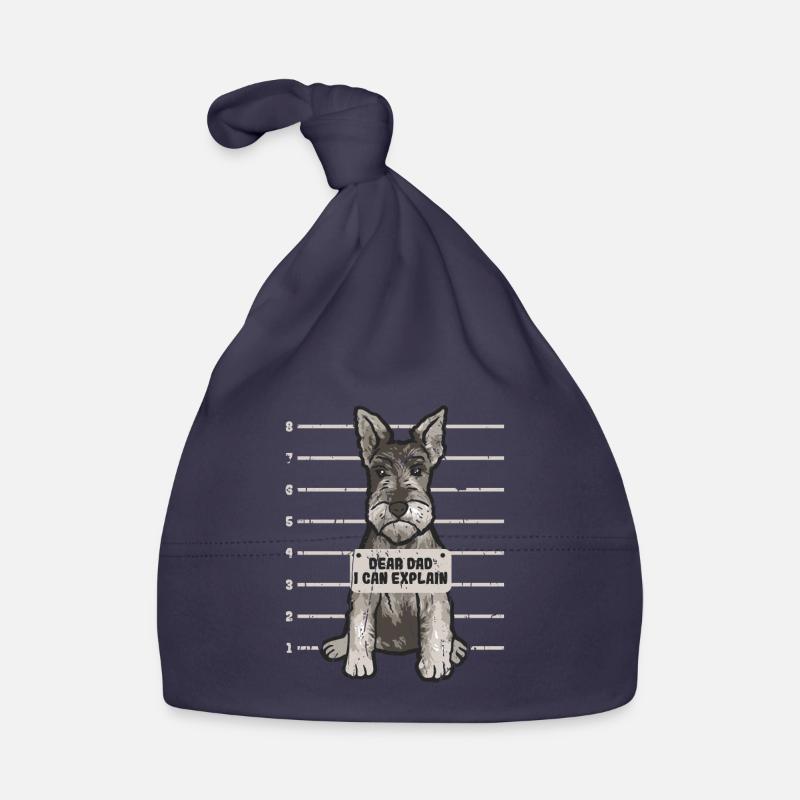 Dear dad I can explain - schnauzer lovers Organic Baby Cap