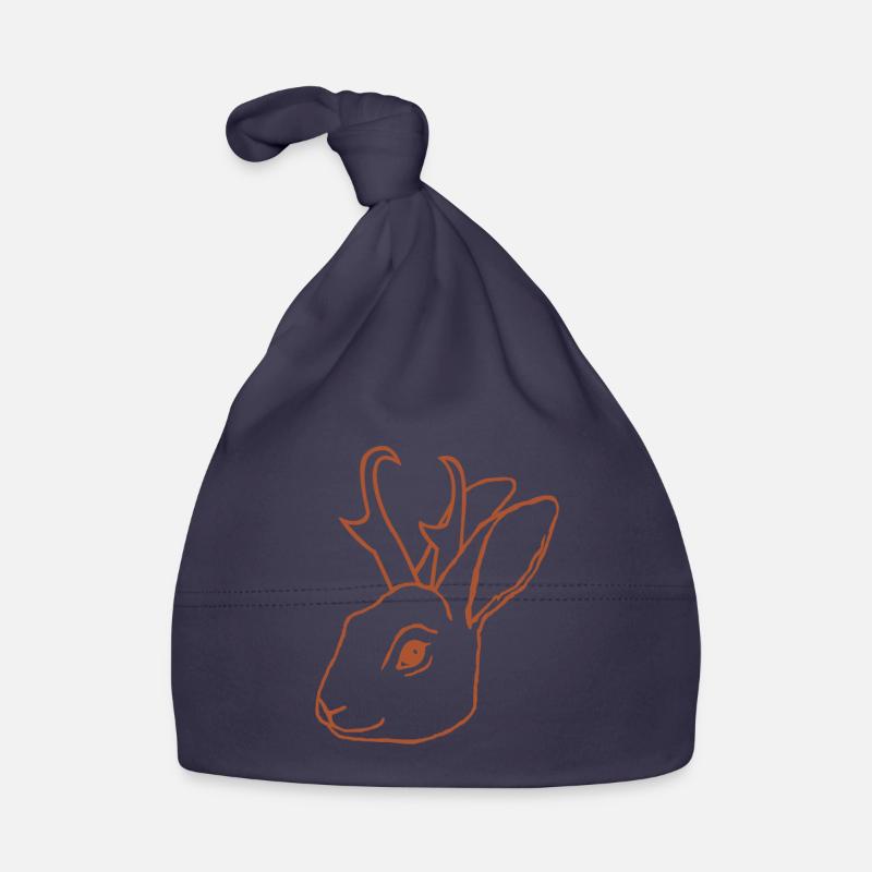 Jackalope Head Jack Rabbit Baby Bio-Mütze
