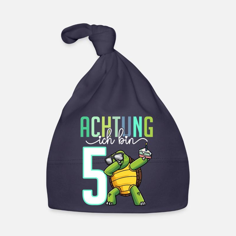 5. Geburtstag Junge Mädchen 5 Jahre Schildkröte Baby Bio-Mütze