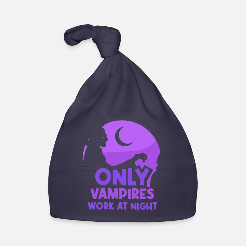 Only vampires work at night sayings day shift Organic Baby Cap