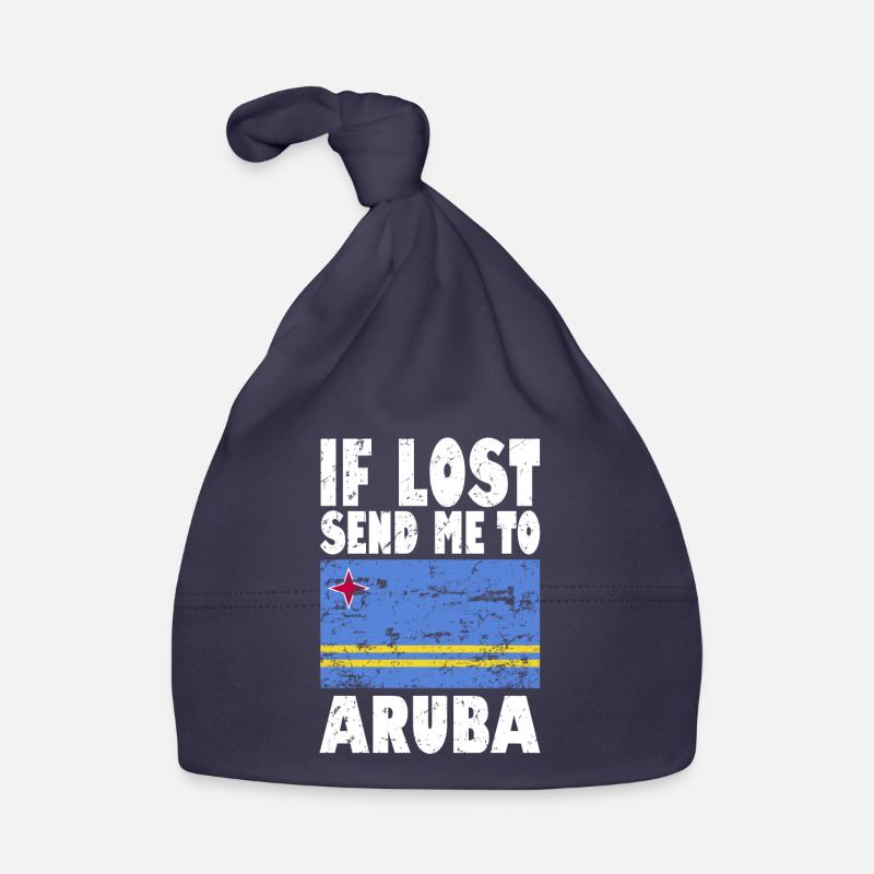 Aruba Flag Saying Organic Baby Cap