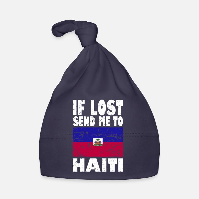 Slogan du drapeau d’Haïti Bonnet bio Bébé